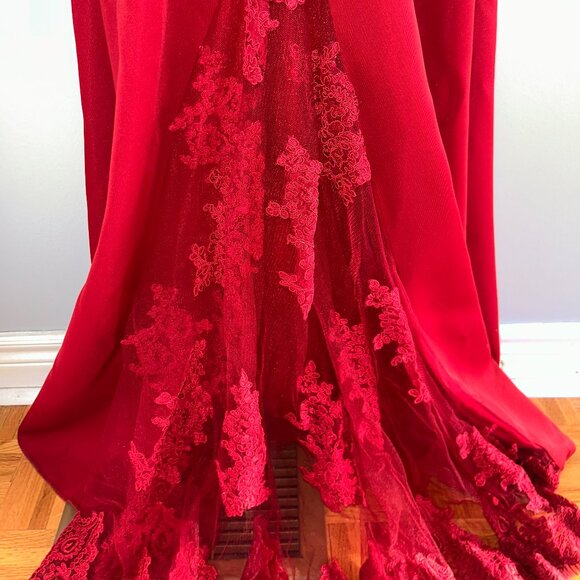 J'Adore Evening - Long Red Prom/Formal Dress - US Size 10 - Picture 4 of 6